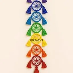 Handmade 7-Ring Rainbow Dream Catcher Wall Hanging – 80 cm Multicolor Boho Home Décor for Bedroom, Living Room, Meditation Space & Kids Room | Vibrant Tassel Wall Art-picture-14