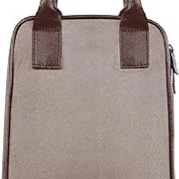 Leather Black Color Insulated Travel Lunch/Tiffin/Storage Bag Leakproof Hot/Cold for Girls Boys Men Women's Unisex, Office, College & School (GreyBrown)-image-35