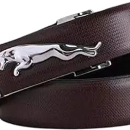 darkleatheris Men's Artificial Leather Silver Brown Belt, Formal and Casual Belts for Men-picture-44