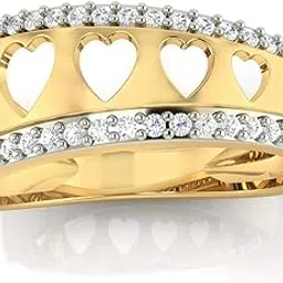 avsar 18k (750) Yellow Gold and Diamond Ring for Women-picture-25