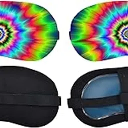 Samtrish Cotton Sleep Eye Mask for Side Sleepers Men & Women | Zero Pressure Eye Cover | Light Blocking Patented Night Blindfold | Soft Travel Eye Shade with Free Ear Plugs (Design 9) | Pack of 2-picture-40