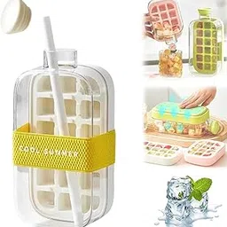 Homecloud 2-in-1 800ml Ice Cube Maker Water Bottle – Easy Press Release with Lid, Ice Bin & Straw – Leak-Proof, Freezer-Safe, BPA-Free – Perfect for Summer Cooling at Home or Outdoors-image-49