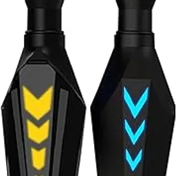 OTOROYS Waterproof Flexible Arrow Running Style Blinker Bright LED Indicators Universal For All Bike Models Motorcycle Turn Signal Lights (Pack of 2, Yellow With Blue)-image-14