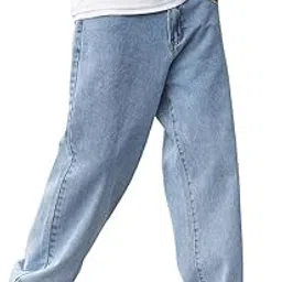 AFT Torpedo Men Baggy Denim Jeans in Pure 100% Cotton Denim || Stretchable (Jet Black) and Stretchable (Colored) Jeans || Unisex Designs||Jeans||-image-86