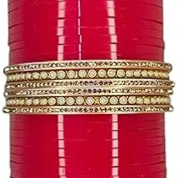 ny lifestyles Traditional Bridal Chuda Bangles Set for Women – 21 Piece Wedding Chooda with Elegant Detailing-picture-35