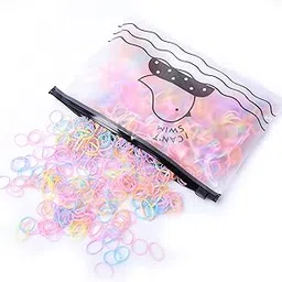 1000 Small Rubber Bands for Hair,Colorful Transparent Elastics Hair Ties for Girls and Kids Soft Hair Rubber Bands Premium Mini Elastic Hair Ties,Multi Color-picture-32