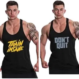 Round Neck Big Armhole Gym Stringer Vest for Men|Gym_tee101-picture-21