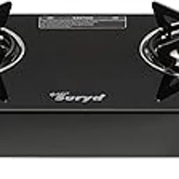 Golden Surya Magnum 2 Burner Toughened Glass Gas Stove | CI Plated Burners | Manual Ignition | Durable Knobs | Right Side Inlet Nozzle | Gas Stove 2 Burner | 18 Months Manufacturer Warranty-image-4