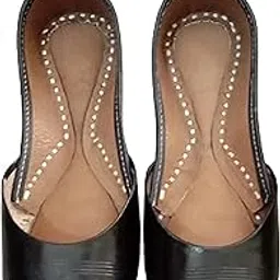 Raj Punjabi Jutti Cut Shoes for Girls (6_Black)-picture-13