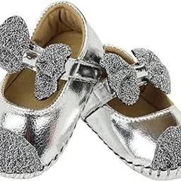 neska moda 6 To 12 Months Baby Girls Synthetic Leather Self design Sandal Booties-BT1610-picture-37