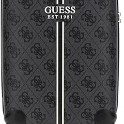 guess Coal Multi Monogram Polyurethane Kallisto 18 In 8-Wheeler Trolley-picture-22