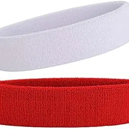 R-LON Workout Headband for Women & Men - Moisture Wicking & Non-Slip Exercise Hairband or Sports Sweatband -Ideal for All Sports Like Tennis, TT, Badminton, Running and Yoga (2 PC) A26-image-6