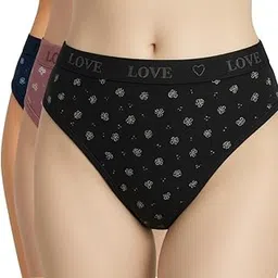 Floral Breathable, Gentle on Skin Multicolour Hipster Panty Pack of 3 (Multicolour, Designs May Vary)-image-55