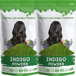 Indigo Powder for Black Hair | Indigofera Tinctoria | Indigo Dye For Hair Care | Hair Growth | Hair Fall | Hair Color | Hair Conditioner | Hair Strong | Black Hair - 100 Gram (Pack of 2)-picture-36