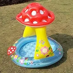 VIBGYOR PRODUCTS Inflatable Mushroom Shaped Baby Pool with Sunshade Mini Bath Tub Inflatable Swimming Pool-picture-41