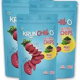 KRUNCHILLO - Beetroot Chips Mint Flavour |Healthy Snacks | High Protein | Source of Fiber |Assorted Pack | 50% Less oil Vaccum Cooked (50g- Pack of 3)-picture-11