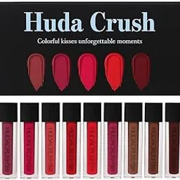 HUDA CRUSH 11 pcs Lipstick Combo Set for Women & Girls Long-Lasting Matte Waterproof Liquid Lipsticks – Essential Everyday & Party Makeup Gift Set-picture-17