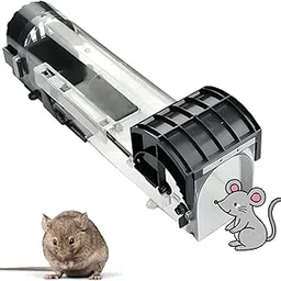 Rat Trap Cage, Humane Mouse Trap, Rat Catcher Cage for House, No Kill Reusable Catch and Release Smart Rat Cather Trap, Mouse Catcher Trap (Transparent)-image-97