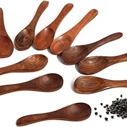 Handcrafted Wooden Measuring Spoons Set, 10 Pieces, Natural Teak Wood-picture-48