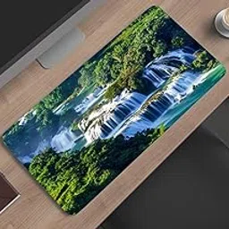Gadgets WRAP Large 11x23inch Mouse Pad Desk Mat Anti-Slip Base Spill-Resistant for Laptop, MacBook, Gaming Computer - Heavy Waterfall Scenery-picture-20