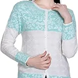 chatanya Premium Women's Buttoned Pure Woollen Knitted Cardigan/Sweaters-picture-23