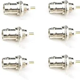 QMseller BNC Chassis Panel Mount Socket Female Jack Solder Type Connectors Adapter 6-Pack-picture-47