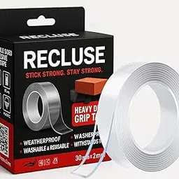 RECLUSE 1mm Double Sided Tape Heavy Duty, Nano Tape, Double Sided Mounting Tape, Heavy Duty Double Sided Tape for Walls, Wall Tape, Clear Adhesive Tape for Poster Photo Wall-picture-23