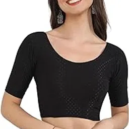 happy owl Women Cotton Knitted – Stretchable Saree Blouse with Comfortable Fit-picture-27