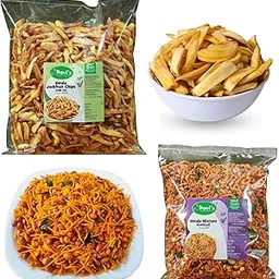 Pavi's Authentic Kerala Jackfruit Chips and Kerala Mixture Namkeen - Crunchy, 100% Natural, Fried in Coconut Oil, Traditional Snack, Gluten-Free, Perfect for Gifting, Parties, and Daily Snacking (Jackfruit Chips 200gm and Mixture Namkeen 200gm)-image-16