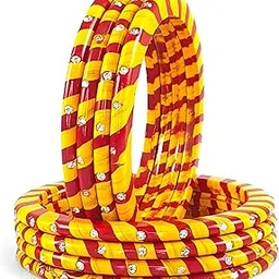 praavya bangles Traditional Rajasthani Multicolor Lac Bangle For Women and Girls | Jaipuri Lahariya Lakh Chudi Set | Red Maroon Green | Set of 8-picture-39
