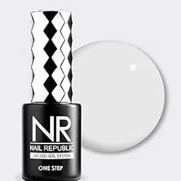 NR NAIL REPUBLIC Gel Nail Polish One Step Single Phase (White, 10 ML)-image-7