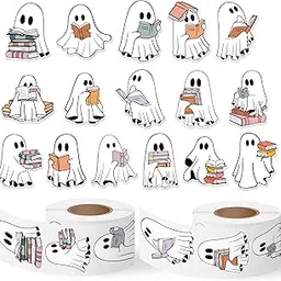 Halloween Ghost Stickers, 500Pcs Self-Adhesive Spooky Decals for Halloween Party Decorations, Classroom Rewards, Scrapbooking, DIY Crafts, Gift Wrapping, Halloween Sticker Book-image-96