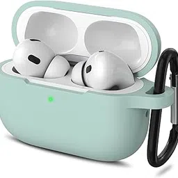 Tobfit Case for AirPods Pro 2, Wireless Charging, Powerful Drop Protection, TPU, Tough Magnetic Cover for AirPods Pro 1st/2nd Generation (2023/2022/2019)- Cyan-picture-16
