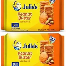 Julies Peanut Butter Sandwich Cookies, 180g, Cream-Filled Biscuits, Pack Of 2-picture-11