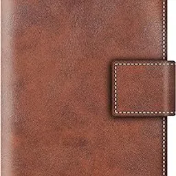 Passport Holder Wallet - Vegan Leather Passport Cover for Men or Women with 3 to 4 Passport Holder with Coin Pocket, Card Holder, Cash (Brown, Plain)-image-85