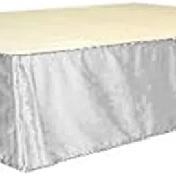 Fascination Royal Classy Royal 100% Cotton Velvet Bedskirt/Valance, Colour-Silver, Size-Twin XL-15''Drop-picture-18