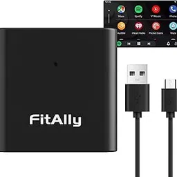FitAlly Wireless Android Auto Adapter for OEM Wired Android Auto Car, 5GHz WiFi Auto-Connect, Plug & Play USB-C to A/USB-C Cables, No Delay, for Android Phones image 1