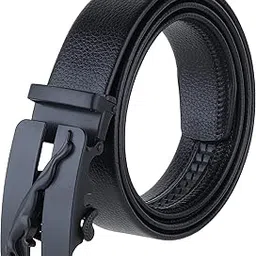 zoro Men's PU Leather Black Autolock Grip Belt RAB-58-picture-49