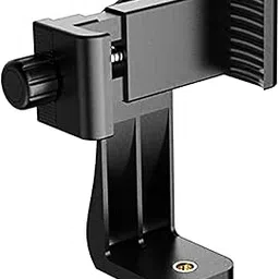 360° Degree Cell Phone Holder with Universal 1/4 Screw Adjustable Clamp Phone Tripod Mount Adapter Compatible with Smartphones & All Types of Tripods Monopods Selfie Sticks (Black)-picture-26