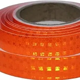 GlowTail 1 Inch (25.4 mm) Width x 3 Meter (10 Feet), High Intensity Warning Retro Reflective Radium Conspicuity Sticker Tape Sheet (Neon Orange)-image-30