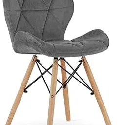 Amazon Brand - Umi Modern Eames Replica Velvet Living Room Dining Chair for Cafe, Side & Accent - Stylish and Comfortable Seating for Your Home or Business in Dark Grey Color-picture-20