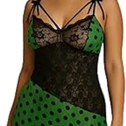 f65 RED Rose Women LACE N MASH Babydoll Nighty with Thong-picture-57