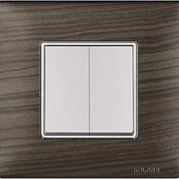 Kolors 2 Module, Modular Switch Plate [Cover Plate] with Inner plate With Silver Line (Ebony Walnut) [KOSMIK], Compatible only with KRAFT & KOSMIK Switches-picture-13