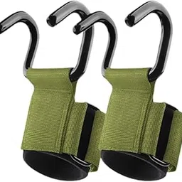 CALANDIS™ Fitness Weight Lifting Hook Padded Wrist Straps for Powerlifting Shrugs Rows Green | Gloves Straps & Hooks | Strength Training | Fitness Running & Yoga-picture-32