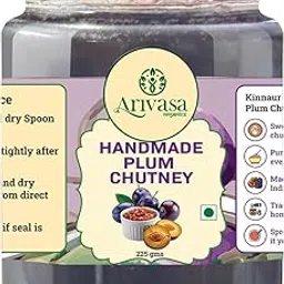 Arivasa Organics Plum Chutney 225g | Handmade Sweet & Tangy Plum Fruit Chatni | 100% Organic Chutney Jar | No Added Preservatives | Natural Plum Pulp Chatni for Roti, Parathas & Meals-picture-16