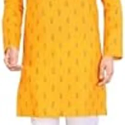 Men’s Designer Kurta Pajama Set – Ethnic Wear for Festive and Wedding Occasions_KurtasetMen_33_Yellow-picture-48