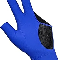 Three Fingers Billiard Glove Non Slip Left Hand for Women Men Indoor Playing Blue-picture-19