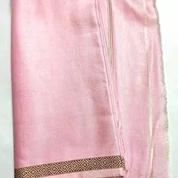 SHISHIR Handloom Bhagalpuri Cotton Chadar-250 TC Light Pink Premium (Size Single)-image-3
