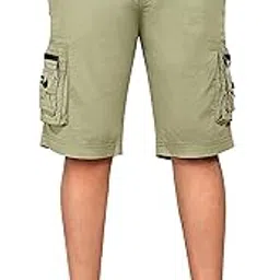 Men's Stretchable Cool Cotton Cargo Shorts-image-5