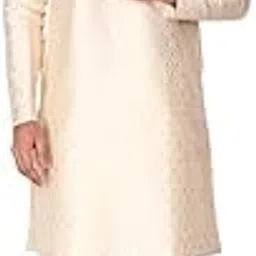 rameshwaram fabrics Gold Color Silk Kurta with Pajama Set-picture-24